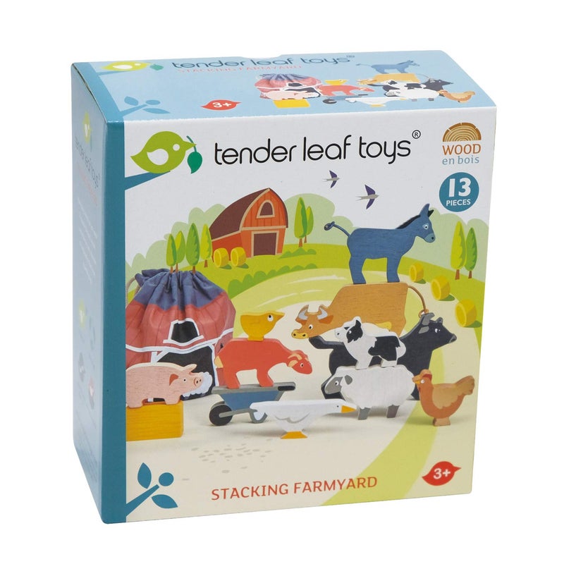 Tender Leaf Toys - Stacking Farmyard Set for Kids - Animal Set for Encouraging Logical Thinking, Inspire Imaginative and Pretend Play - Image 2